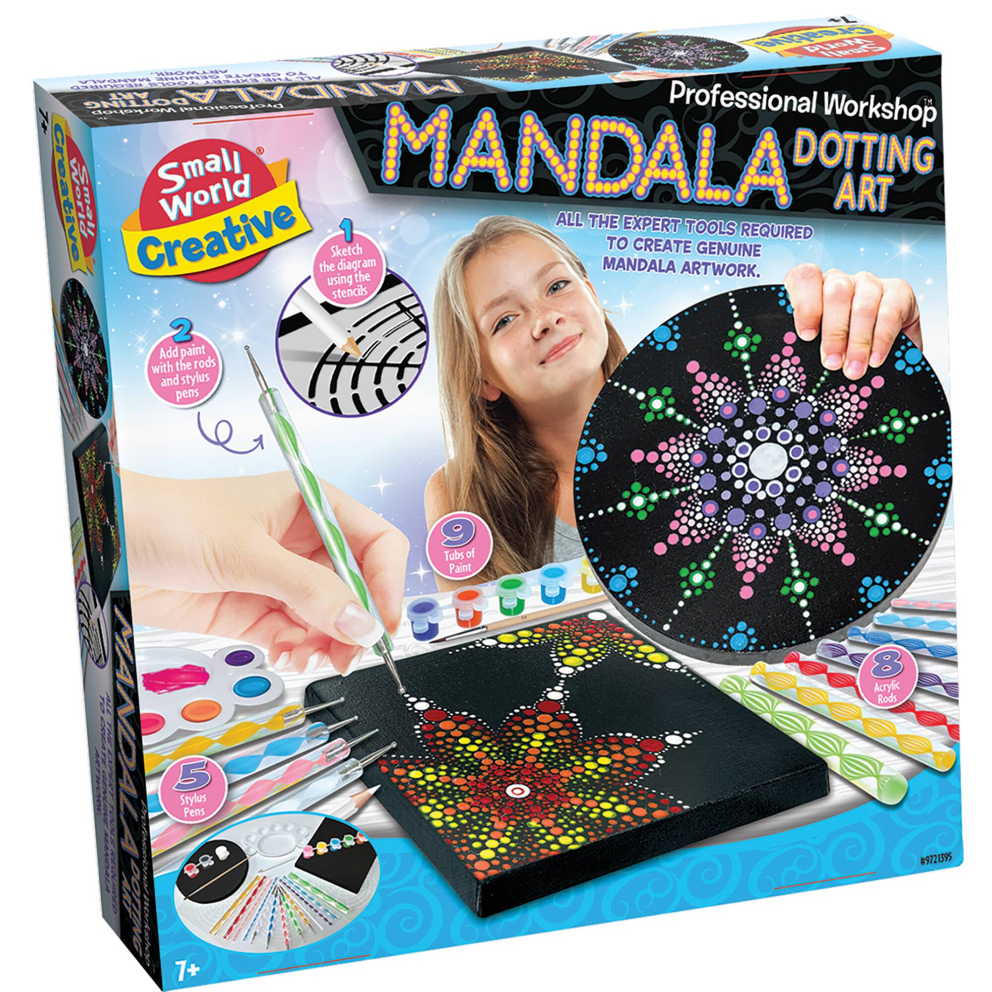 Small World Toys Professional Workshop Mandala Dotting Art Kit